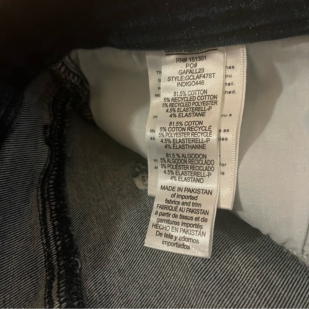 Good American Always Fits Good Legs Skinny Stretch Raw Hem Jeans 14-18 Plus - Picture 6 of 11